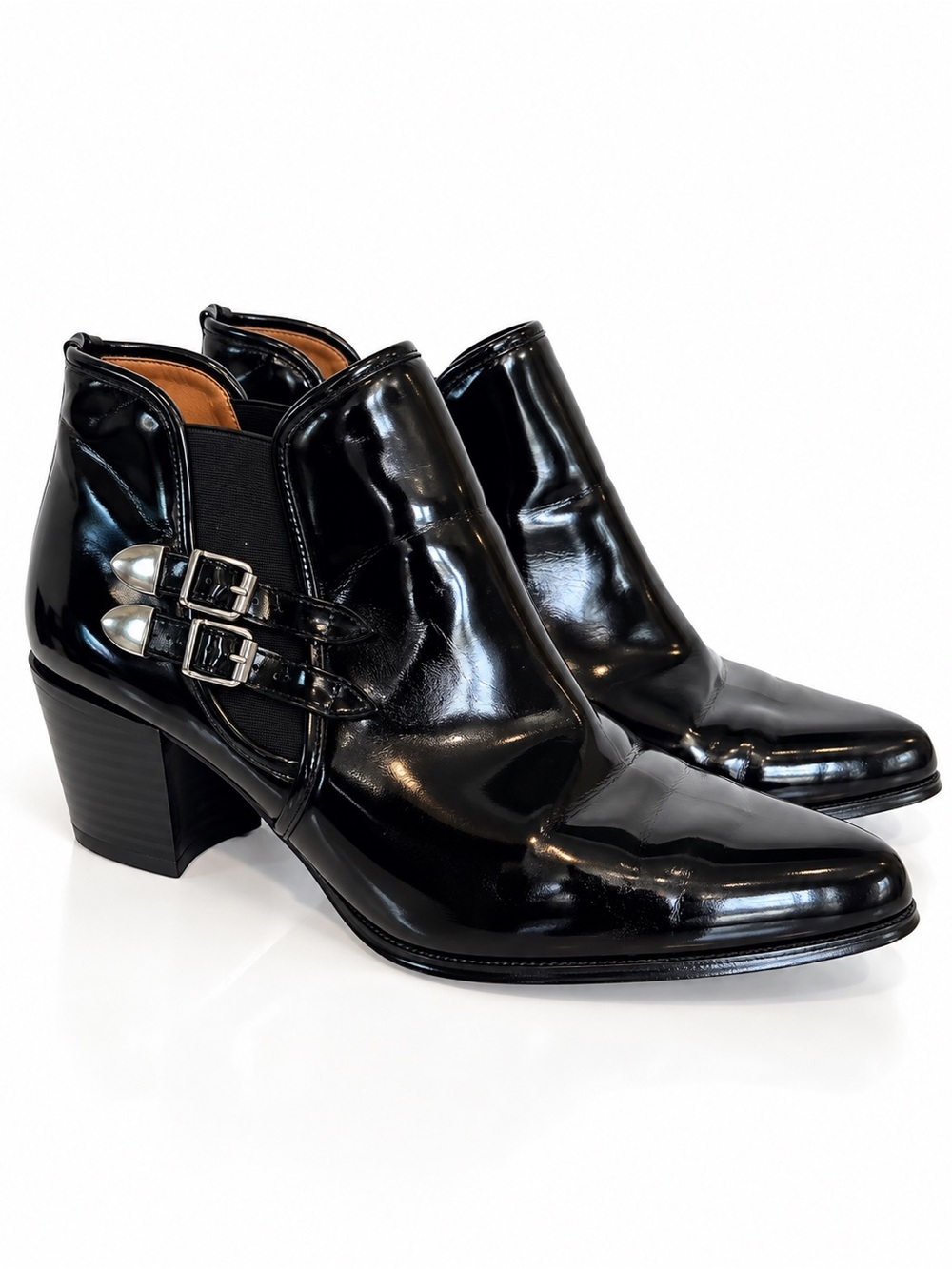Ann Marino Fleetwood Patent Buckle Western Boots 9.5 | Star Trek Screen Worn
